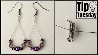 Memory Wire Bead Stopper Earring Making Tutorial