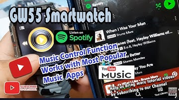 GW55 Smartwatch - Music Control, Works with Youtube, Spotify, Youtube Music and more