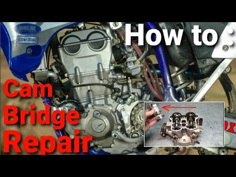 Yamaha YZ- F 450 - 5 valves cylinder head - Simply repair of tight camshaft bridge.