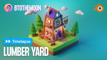 Lumber Yard 3D Render Timelapse - Blender 3D