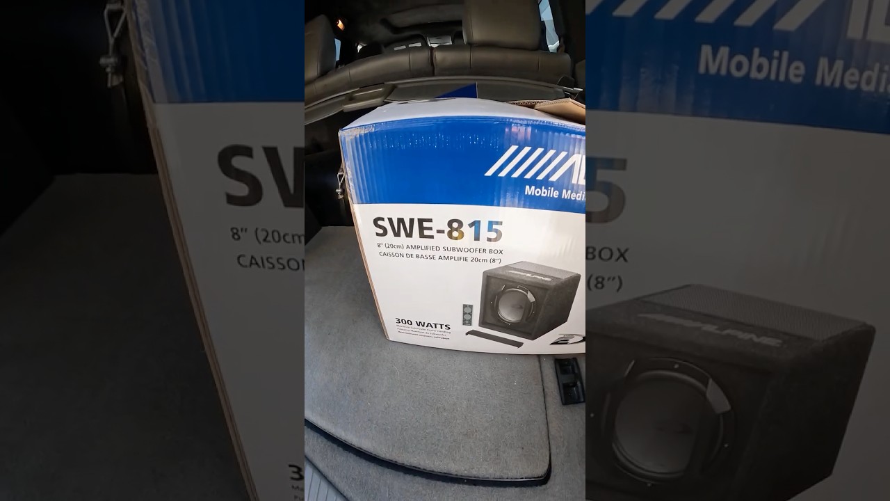 Alpine SWE-815 Active Subwoofer In Jeep