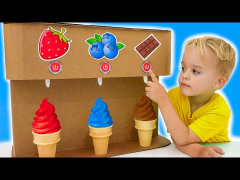 Chris and Mom Kids story about sweet machine - Funny stories for kids
