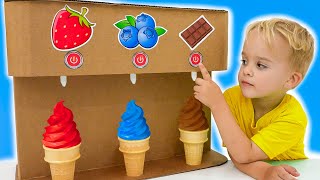 Chris and Mom Kids story about sweet machine - Funny stories for kids