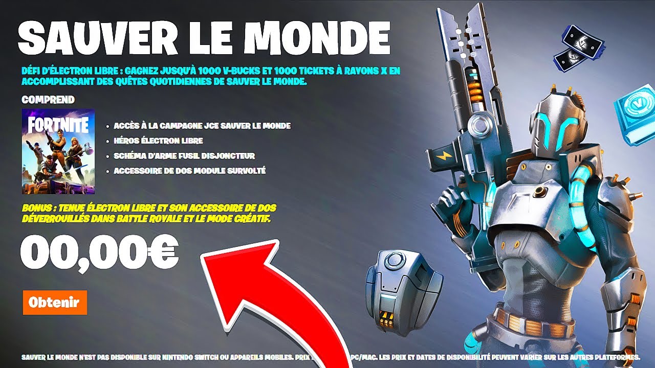 Fortnite Offre Sauver Le Monde Gratuit A Tous Les Joueurs Le 24 Decembre Enorme Youtube