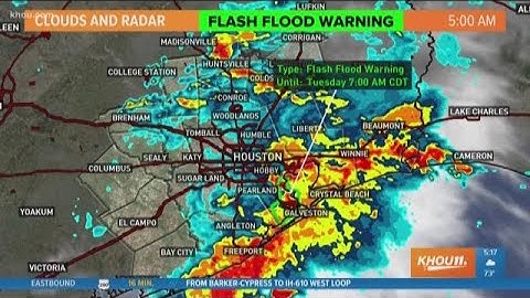 Houston Forecast: Flash Flood Warning for Harris, Galveston Counties