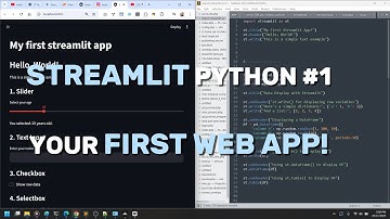 Streamlit Course #1 - How to Get Started With Streamlit (Virtual Env, Install, Widgets & Demo)