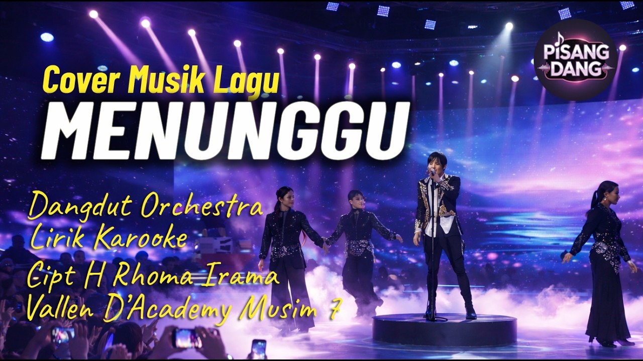 MENUNGGU – Valen | Lirik Karaoke Dangdut Orchestra | Merdu & Menyentuh Hati
