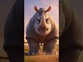 🦏 Rhino 🦓 Zebra 🐆 Leopard 🦍 Gorilla – Cartoon Style Mein Apna Introduction 😄 | Kids #Shorts