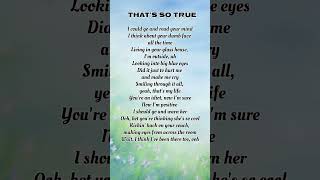 That's So True (lyrics) - Gracie Abrams #lyrics #song #shortsfeed #viral