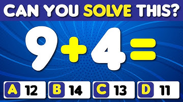 Kun jij deze wiskundequiz oplossen...? | Gemakkelijk, gemiddeld en moeilijk niveau➕🤔