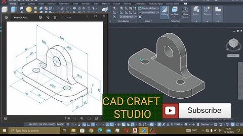 AutoCAD 3D Practice for Beginners | Easy Mechanical Model from 2D Drawing