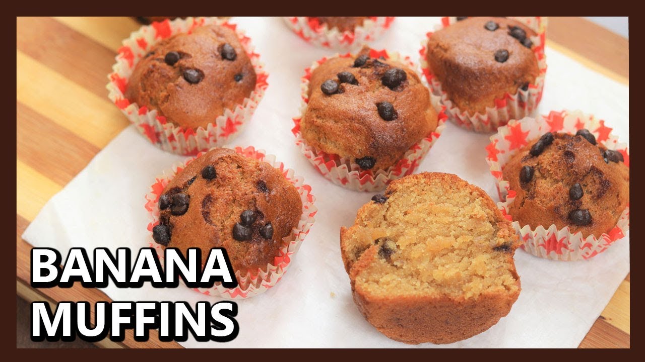 Eggless Banana Chocolate Chips Muffins | Super Soft & Moist | Banana Muffins Recipe | Healthy Kadai