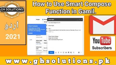 How to Enable Smart Compose in Gmail || Gmail Autocomplete Sentences || Gmail Smart Features 2021