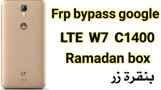 Frp bypass google LTE W7 C1400 تخطى حساب جوجل بنقرة زر