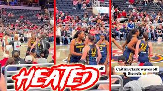 Clark’s Hilarious Ref Moment Goes Viral Instantly 😳Clark Waves Off Refs And Aliyah Boston Steps In 😂