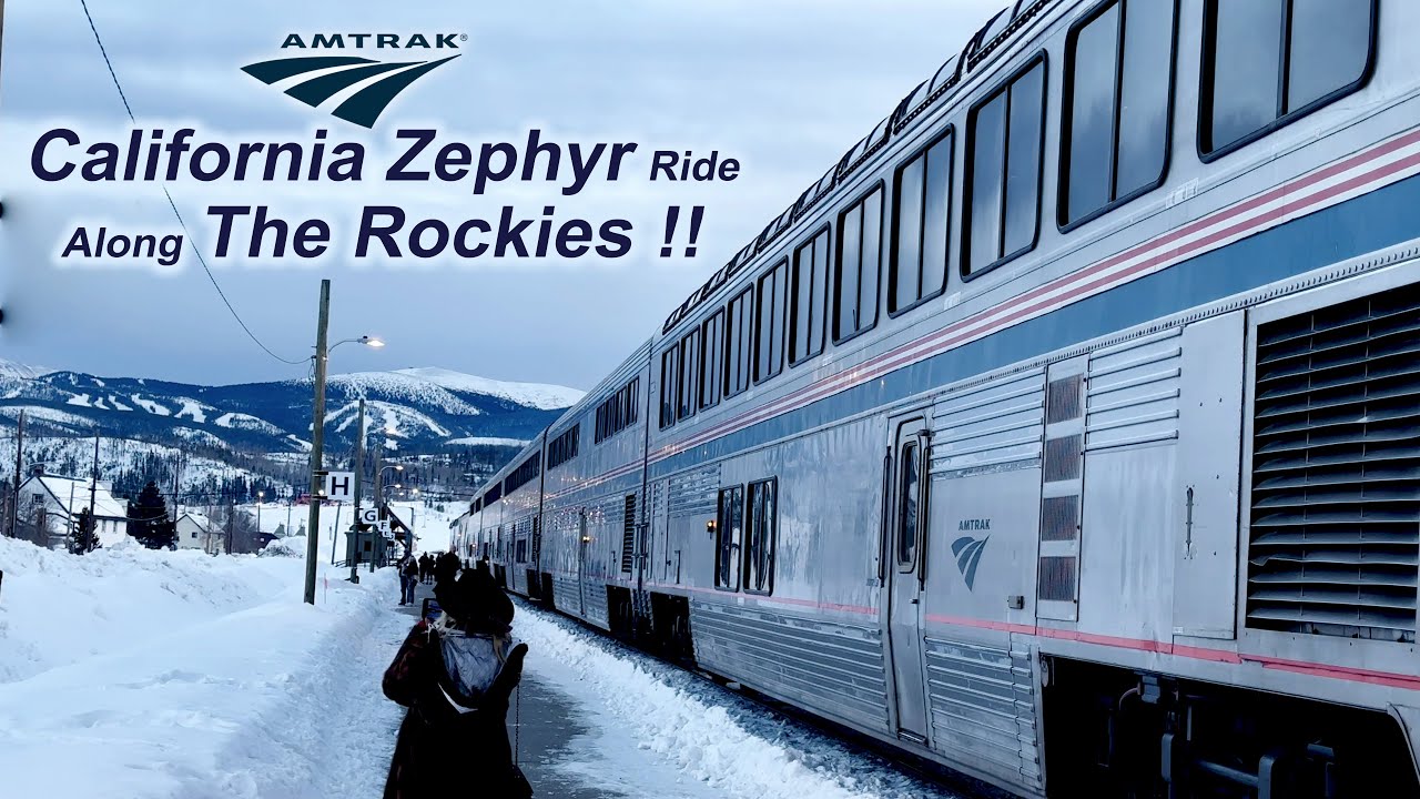Amtrak California Zephyr Ride Along The Rocky Mountains 4K Video