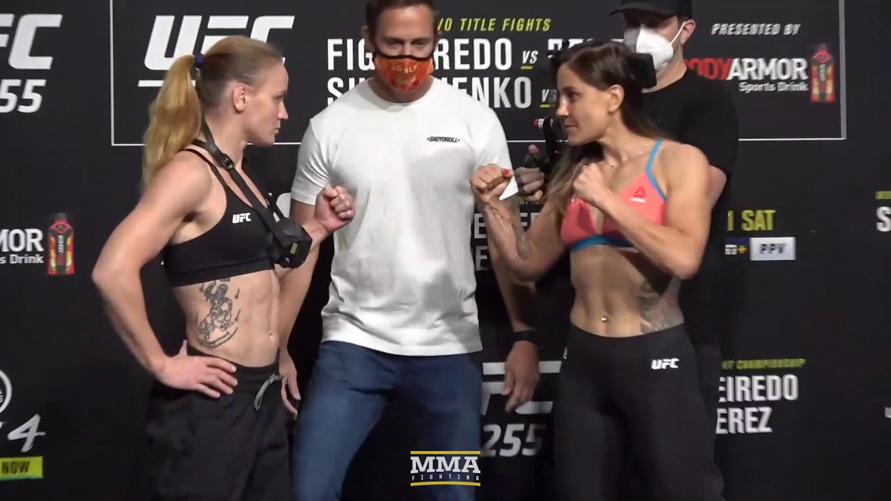 UFC 255: Valentina Shevchenko vs. Jennifer Maia Weigh-In Staredown - MMA Fighting