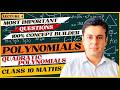 Quadratic Polynomials (Most Relevant Important Questions) - Polynomials - Class 10 Maths - Chapter 2