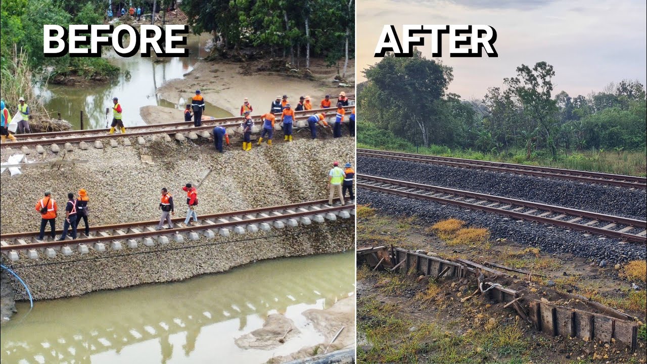 PANGLING SEKALI Lihat Rel Ambles Sekarang Sudah Kembali Normal !