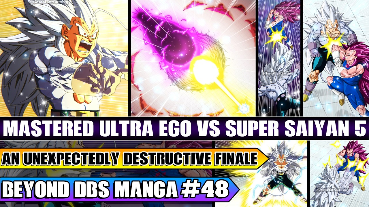 Beyond Dragon Ball Super Mastered Ultra Ego Vegeta Vs Super Saiyan 5 Vegeta Destructive Finale!