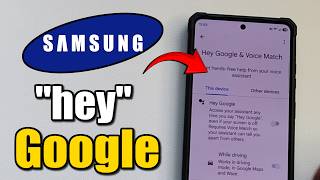 How to turn ON or OFF Hey Google on Samsung Galaxy Phone (s26 Tutorial)