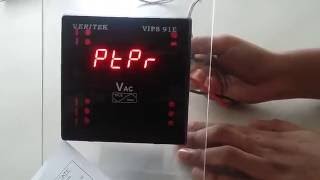 Programming of Single Phase Voltmeter-VIPS 91E
