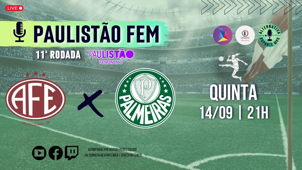 Em jogaço de oito gols, Palmeiras e Ferroviária empatam na semifinal do Paulista  Feminino - Futebol - R7 Campeonato Paulista