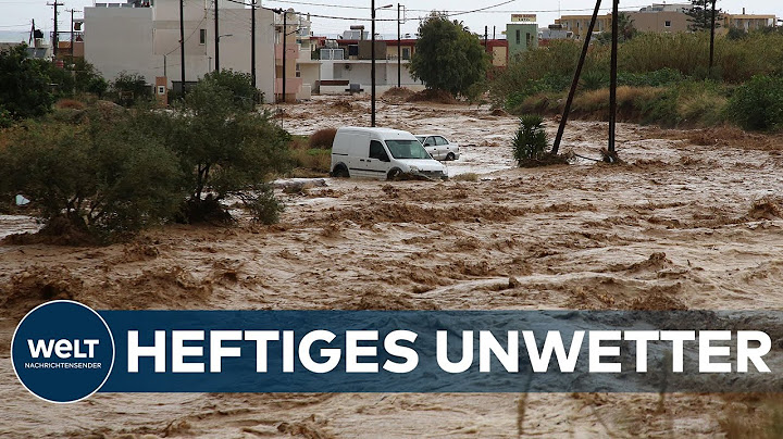 UNWETTER in GRIECHENLAND: Überschwemmungen & reißende Flüsse mit Geröll auf Kreta