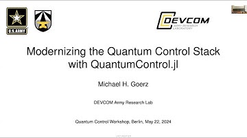 Michael Goerz - Modernizing the Quantum Control Stack with the QuantumControl.jl Framework