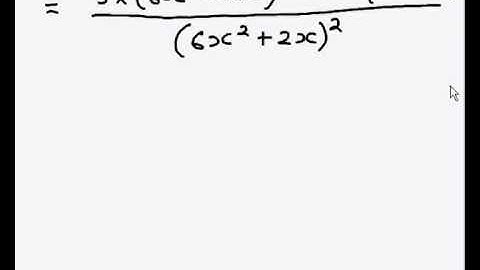 The quotient rule for calculus