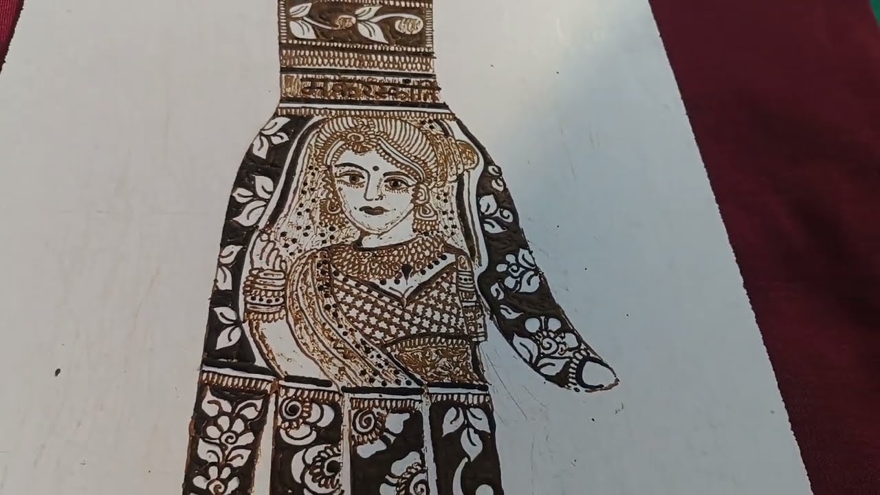 Bridal portrait mehndi design|| back hand mehndi design 