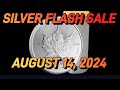 FLASH SALE Wednesday, August 14, 2024!