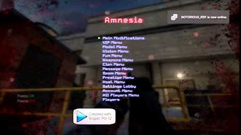 MW3 AMNESIA RTM MENU!!