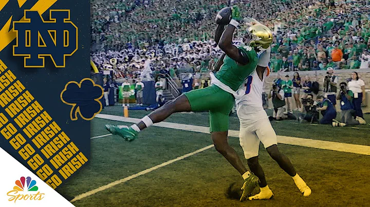 Notre Dame's Malachi Fields GETS UP for TD catch after original score was overturned | NBC Sports