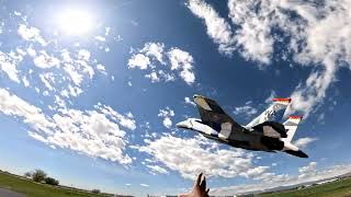 SUCCESS! E-Flite F-15 Eagle maiden flight and a great day at L.E.A.F RC (4k)