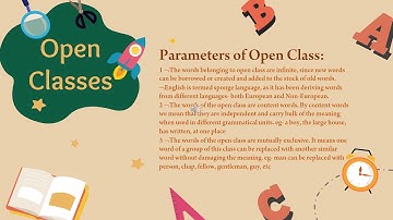 open and closed word classes