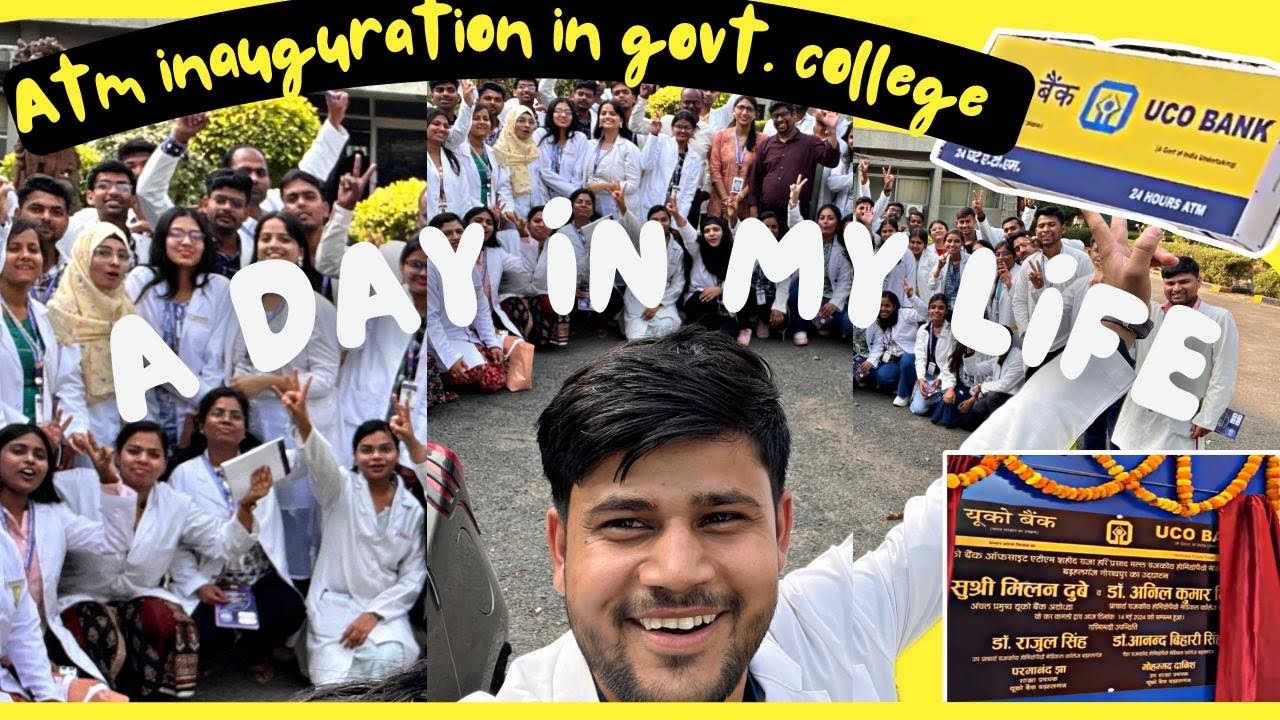A day in govt.med student @ucobankofficial7390 inauguration in college #college #vlog #yt #medico