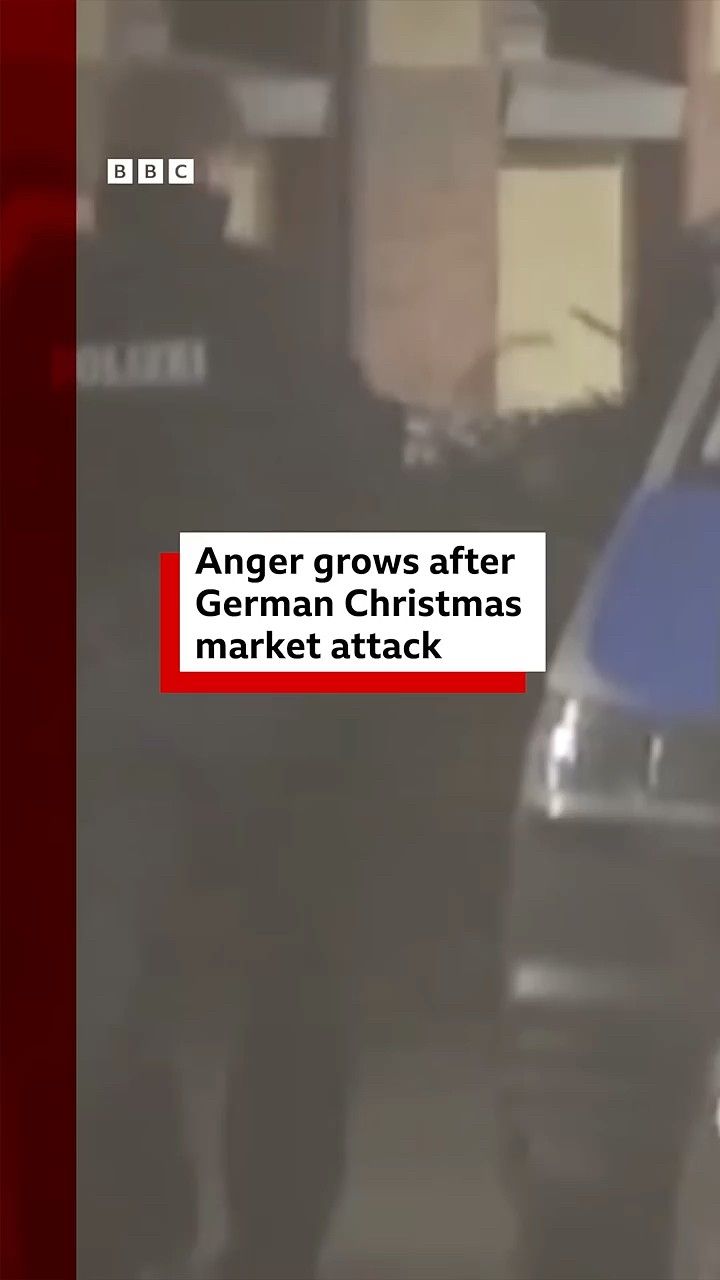 Anger grows after German Christmas market attack. #Magdeburg #Germany #BBCNews
