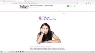 Web Security Academy #146 Web cache poisoning via a fat GET request