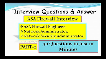 ASA CISCO Firewall Interview Questions & Answer 30 Questions Just in 10 Minutes..!!