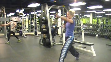 contralateral lunge cable row front raise