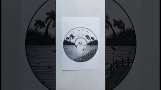 prakratik drishya chitra banana sikhayen | scenery drawing #drawing #art #scenery #short