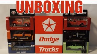 M2 Machines Dodge Trucks 6 piece set Unboxing