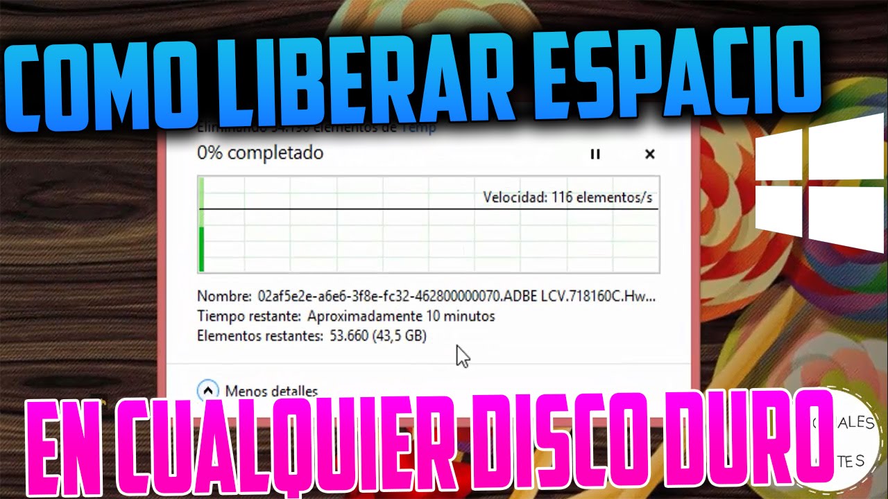 Liberar espacio del disco duro