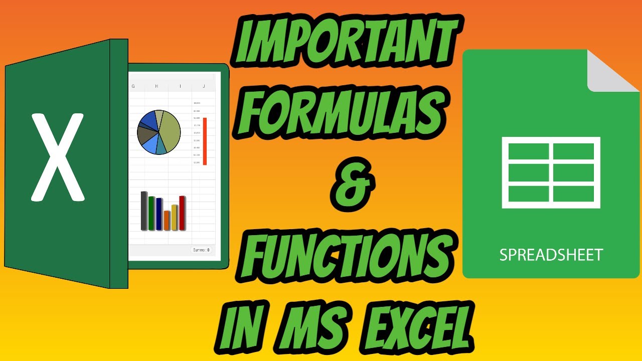How to use and apply Formulas and Functions in Excel in Hindi - YouTube