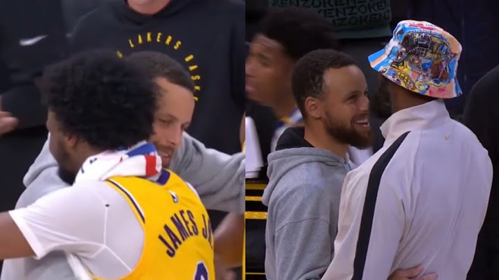 Steph Curry shows love to Bronny and LeBron James after the game 🥰