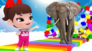 Guess The Word | Five Little Monkeys Jumping On The Bed | Nursery Rhymes & Kids Songs | Kindergarten