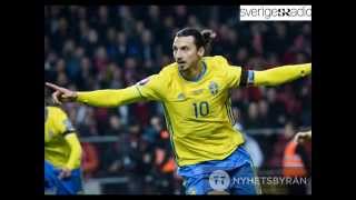 Radiosporten Danmark-Sverige 2-2 Zlatans mål