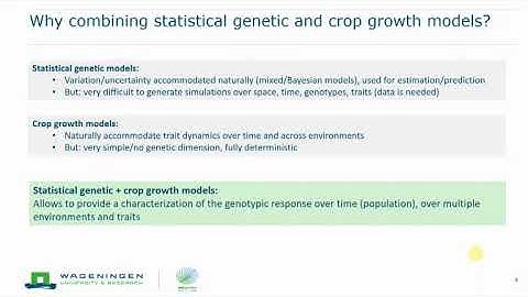 QAAFI Science Seminar: Models to predict Genotype × Environment interactions over time