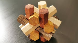 How to Solve 12 Piece Wooden Ball Brain Teaser Slide 3D Puzzle [Wooden Mind Game] screenshot 1